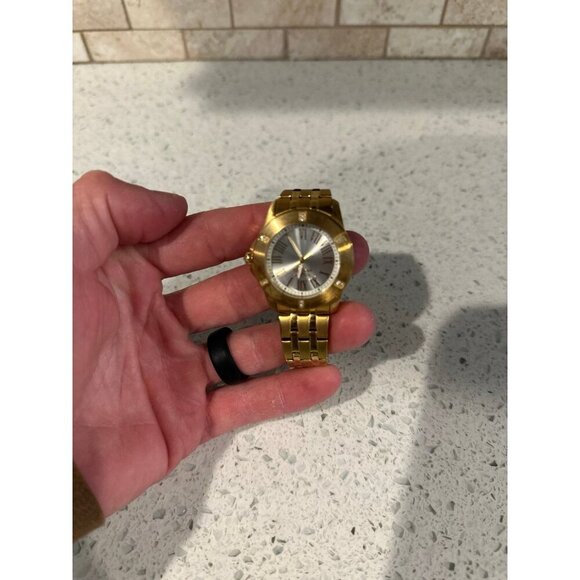 INVICTA‎ ANGEL SILVER WOMEN\'S WATCH 20371 CRYSTAL ASSENTED 18 KT GOLD PLATED SS